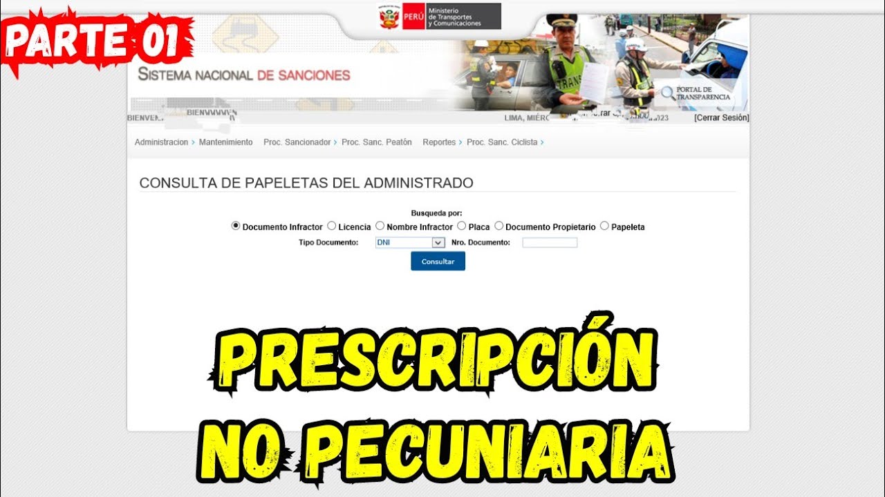 Prescripción de la sanción pecuniaria