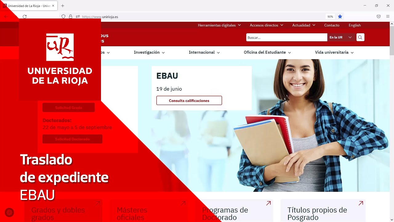 Traslado de expediente a la Universidad de La Rioja