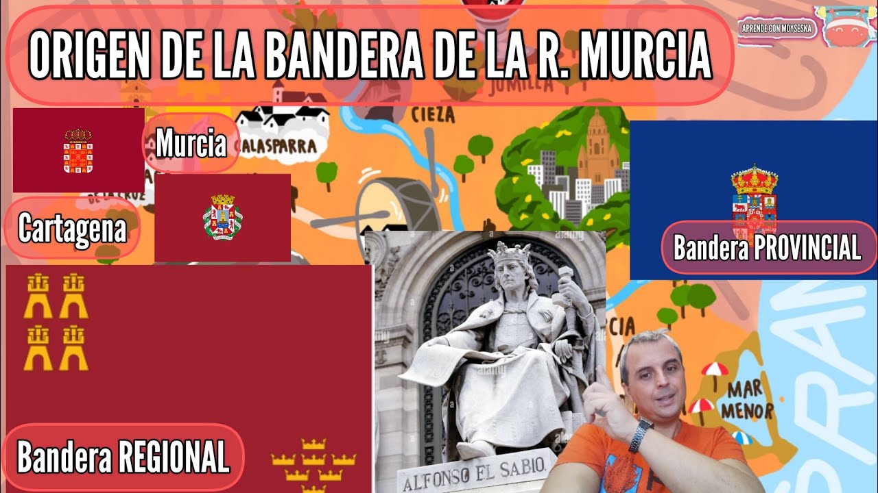Bandera de la Región de Murcia: colores y simbolismo